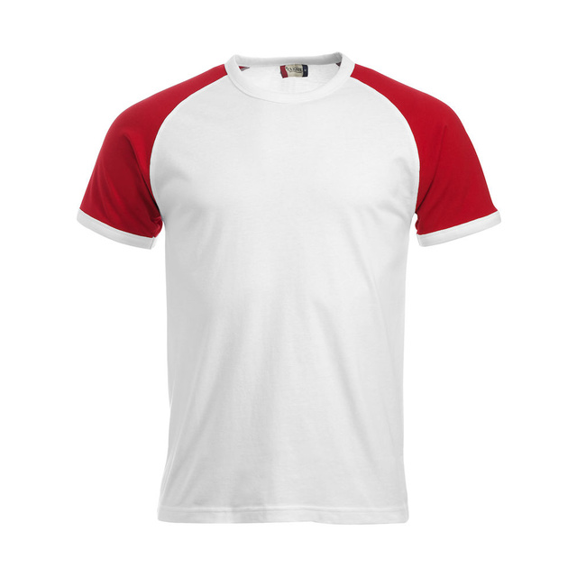 Raglan-T weiss|rot (0035)