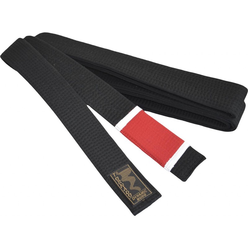 BJJ Gürtel schwarz, roter Balken