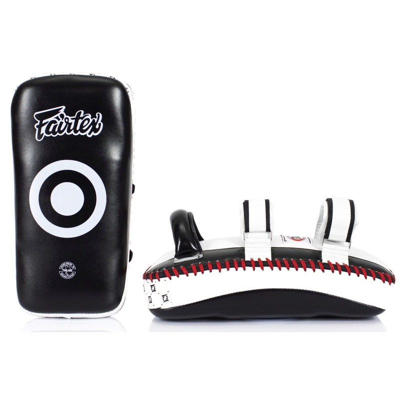 FAIRTEX KPLC2 Thaipratzen | Pao Leder s|w, Paarweise