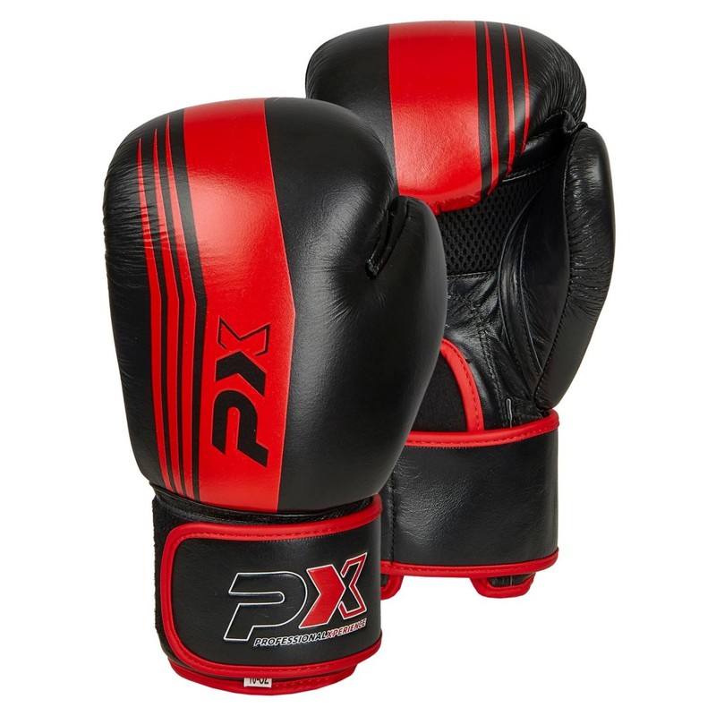 PX Boxhandschuhe schwarz-rot Leder