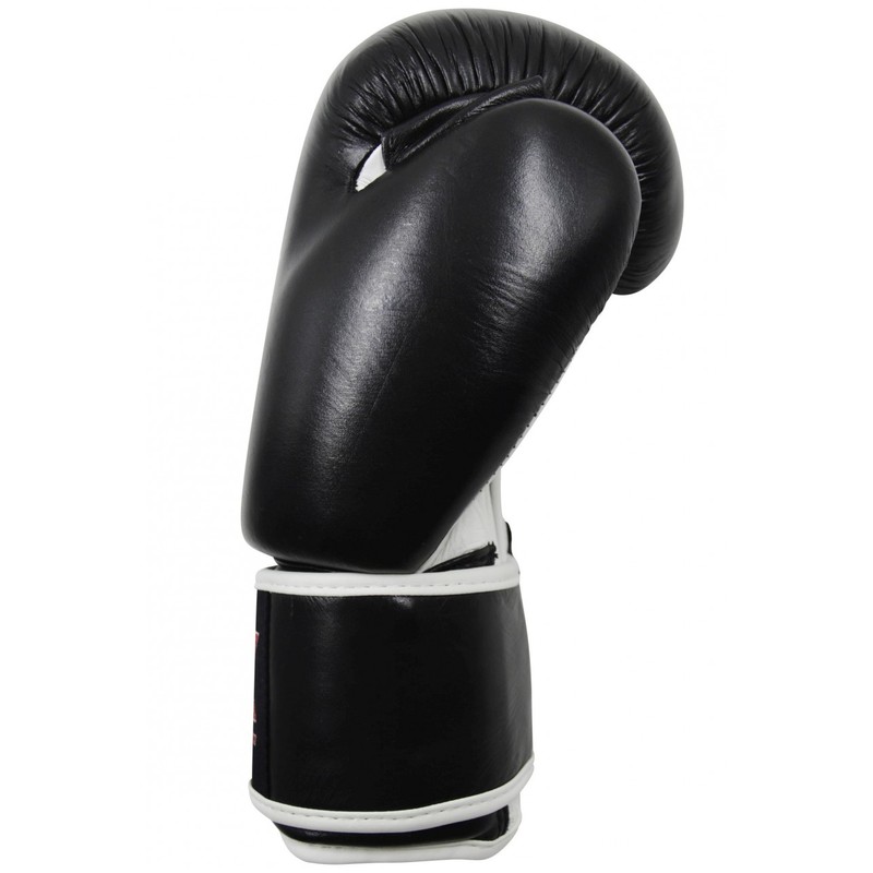 Boxhandschuhe PX schwarz-weiss Leder - Einzelstück
