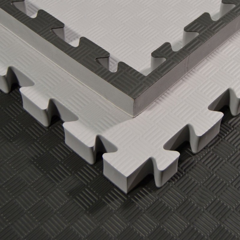 Kampfsportmatten Wendematte grau-schwarz 100x100x 4cm