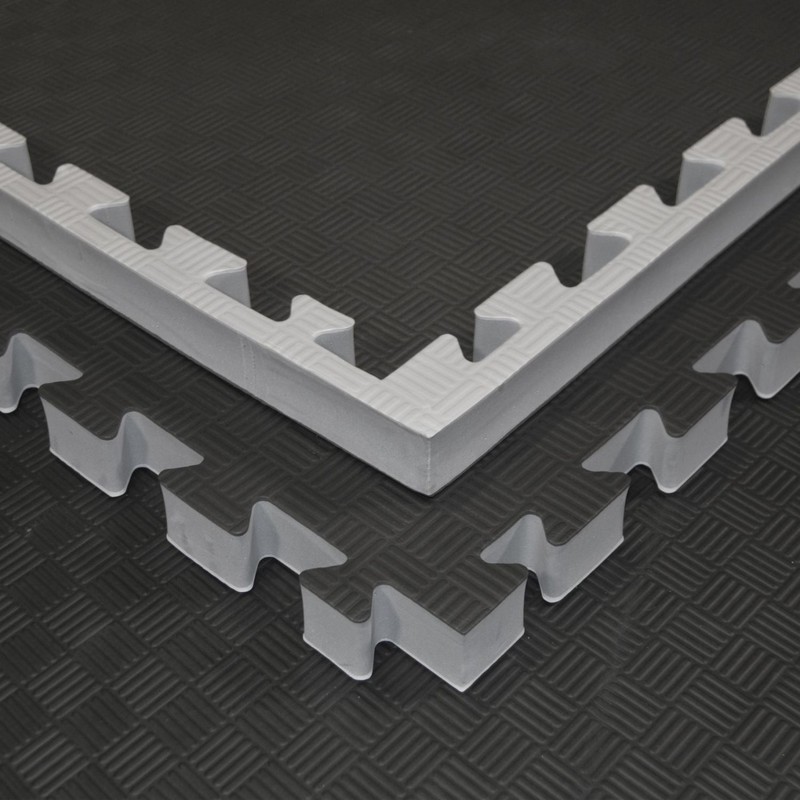 Kampfsportmatten Wendematte grau-schwarz 100x100x 4cm