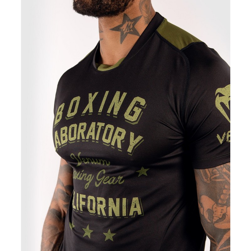Venum Boxing Lab Dry Tech Shirt - black-khaki
