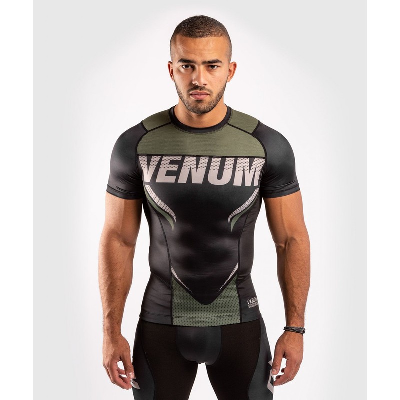 Venum ONE FC2 Rashguard Short Sleeves Black | Khaki