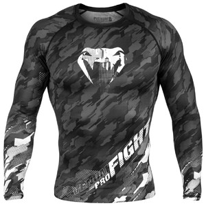 Venum Tecmo Rashguard - Long Sleeves - Dark Grey