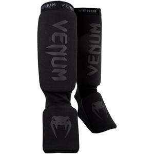 Venum Kontact Shinguards-Black|Black