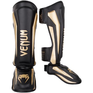 Venum Elite Standup Shinguards - Black|Gold