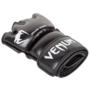 Venum Impact MMA Gloves - Black - Skintex Leather