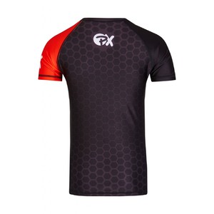 PX Rashguard kurzärmelig schwarz-rot