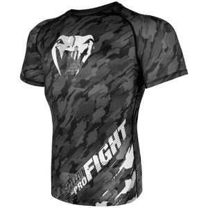 Venum Tecmo Rashguard Short Sleeves- Dark Grey