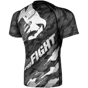 Venum Tecmo Rashguard Short Sleeves- Dark Grey