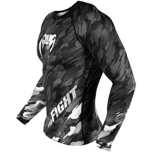 Venum Tecmo Rashguard - Long Sleeves - Dark Grey