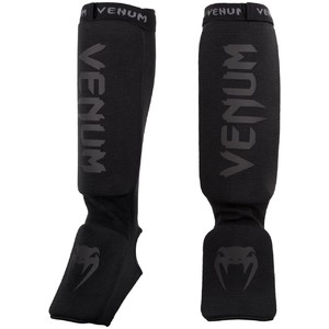 Venum Kontact Shinguards-Black|Black