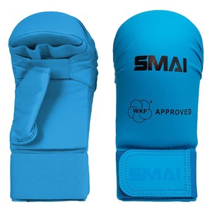WKF-SMAI- Kar-Handschutz m. Daumen blau