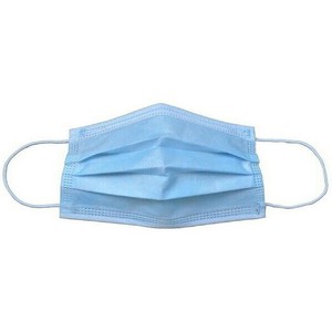 50er Pack Gesichtsmaske, Einweg, weiß-blau