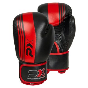 PX Boxhandschuhe schwarz-rot Leder