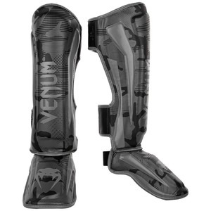 Venum Elite Standup Shinguards - Black| Dark Camo