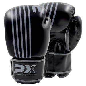PX Boxhandschuhe schwarz-grau Leder
