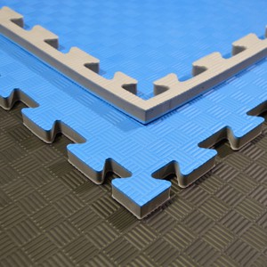Kampfsportmatten grau-blau 100x100x 2cm