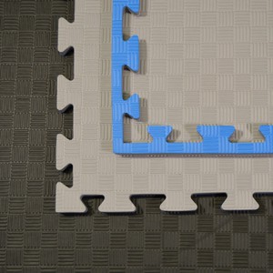 Kampfsportmatten grau-blau 100x100x 2cm
