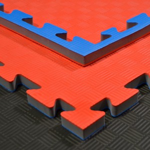 Kampfsportmatten rot-blau 100x100x 2cm