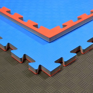 Kampfsportmatten rot-blau 100x100x 2cm