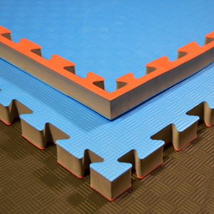 Kampfsportmatten Wendematte rot-blau 100x100x 4cm