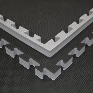 Kampfsportmatten Wendematte grau-schwarz 100x100x 4cm