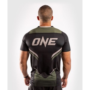 Venum ONE FC2 Dry Tech Shirt - Black-Khaki