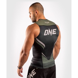 Venum ONE FC2 Rashguard Sleeveless Black | Khaki